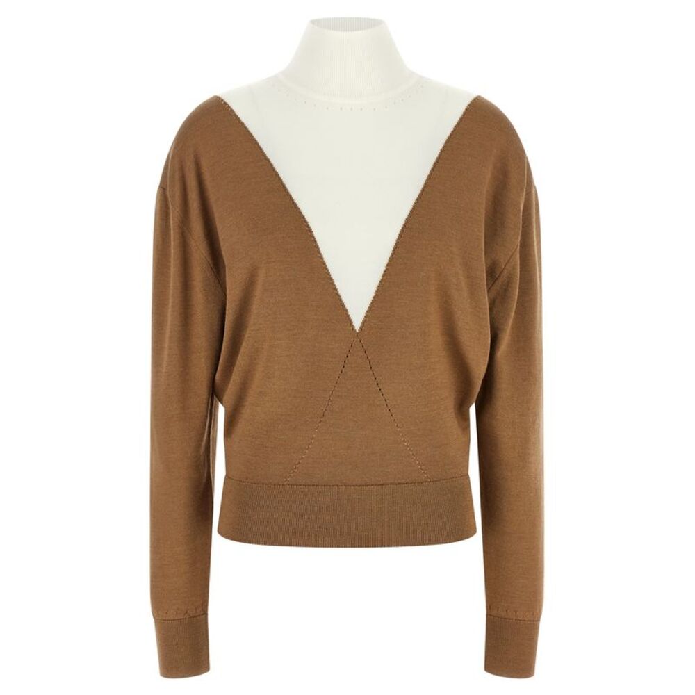 Paco Rabanne Beige Virgin Wool Women's Cardigan